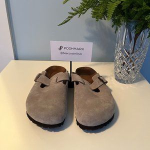 Birkenstock Boston Clog - Taupe Suede - 38 - 7.5/8 Narrow